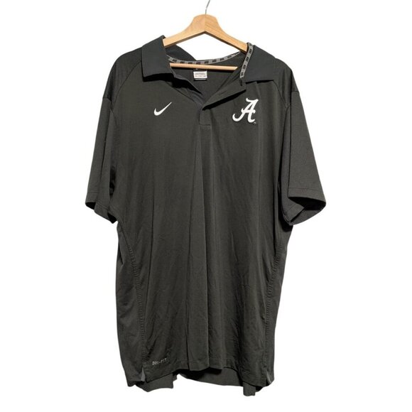 Nike Shirt Men's L Gray Alabama Crimson Tide Polo Dri-Fit NCAA - Picture 6 of 8